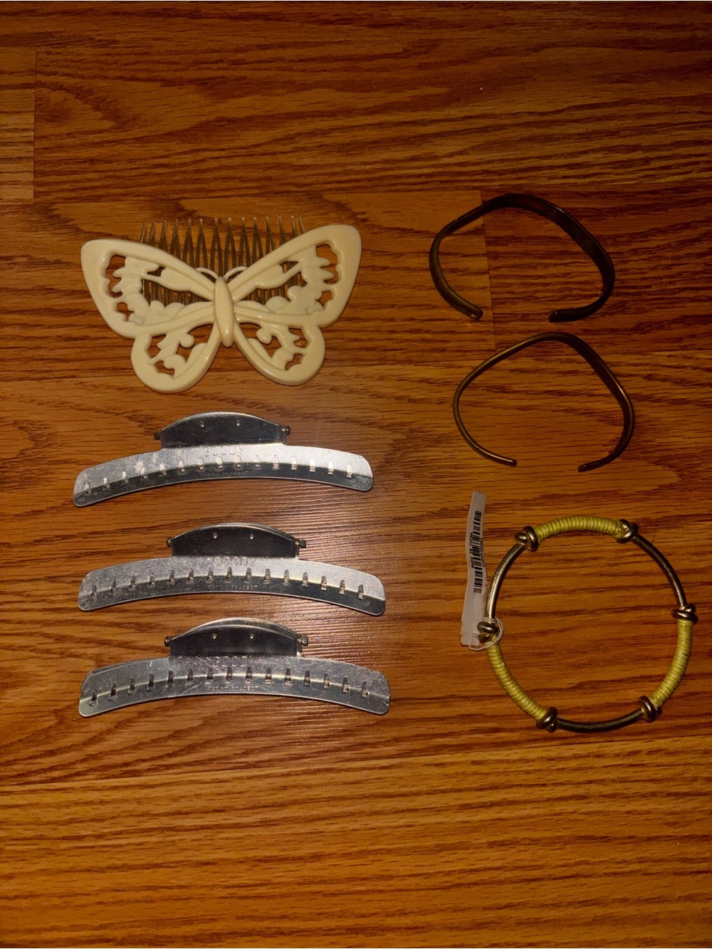 Vintage Goody aluminum metal hair wave clips